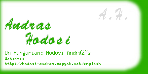 andras hodosi business card